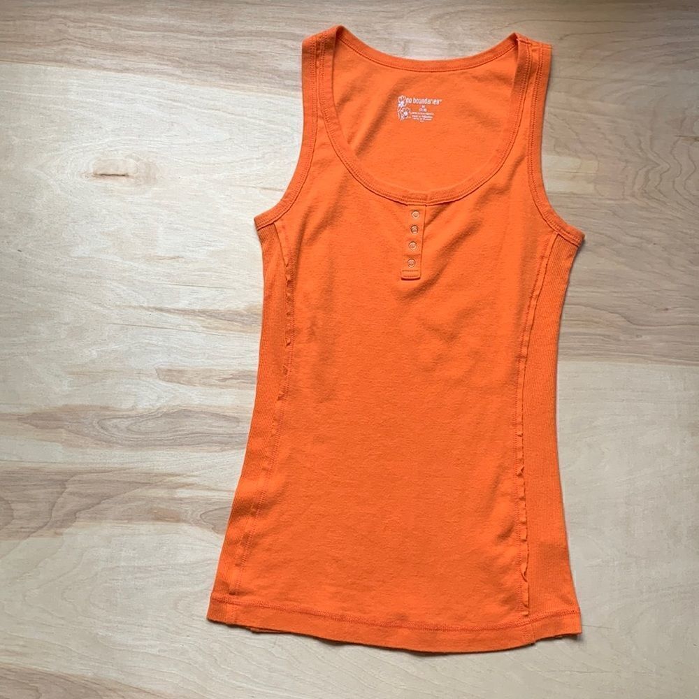 No Boundaries Orange Tank Top